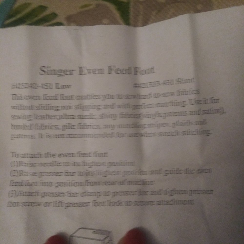 COPY - 2424 Singer # 421333-451 Sewing Machine Even Feed Foot - Picture 5 of 5